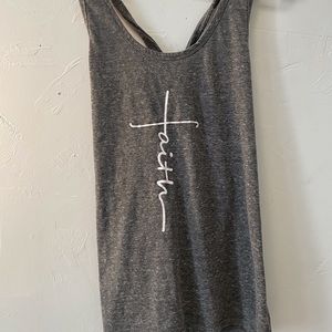 Gray Faith Tank top